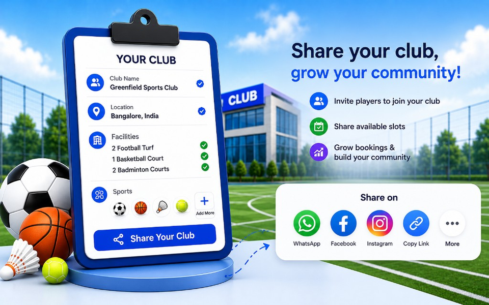 Share your club & sports